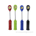 새로운 인기있는 무료 회전 gooseneck dimmable magnetic cob wide 빔 유연성 LED 작업 라이트 AAA 배터리 작동 토치 조명